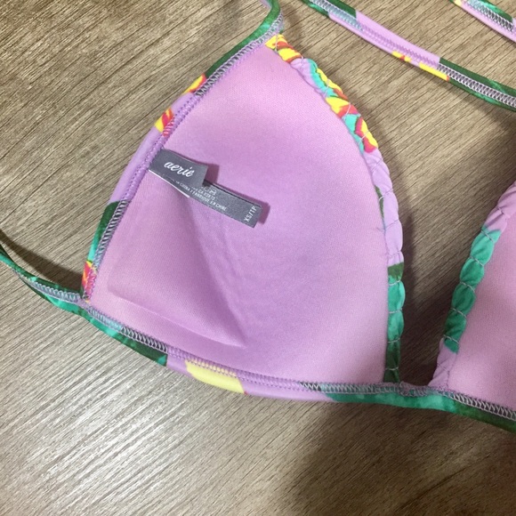 Aerie • Swim • Purple • Flower • Top - Picture 4 of 4